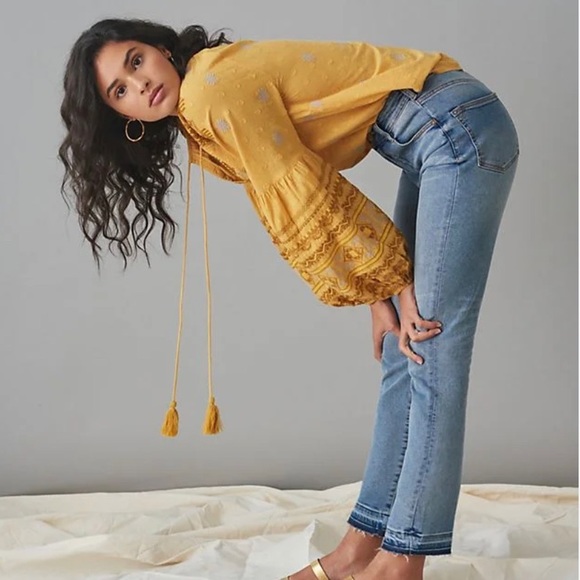 Pilcro | Slim Straight Cigarette Distressed Denim Jeans - Picture 5 of 8